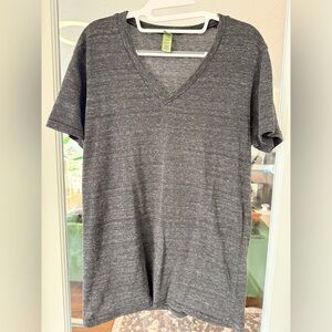 Men's Alternative thin Heather Gray V-Neck Tee